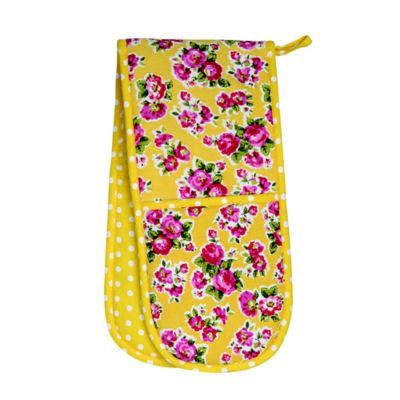 Vintage Lemon Ditsy Double Oven Glove image()