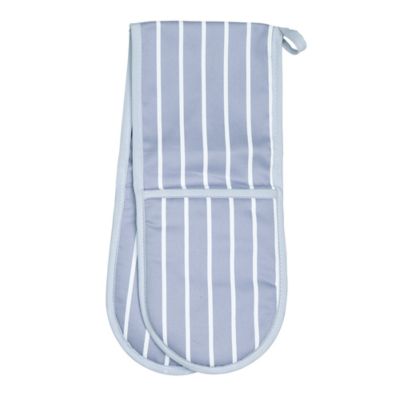 Dove Grey Stripe Double Oven Glove image()
