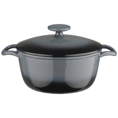 Lakeland 20cm Grey Ombre Round Cast Iron Casserole image(1)
