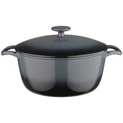 Lakeland 26cm Grey Ombre Round Cast Iron Casserole image(1)