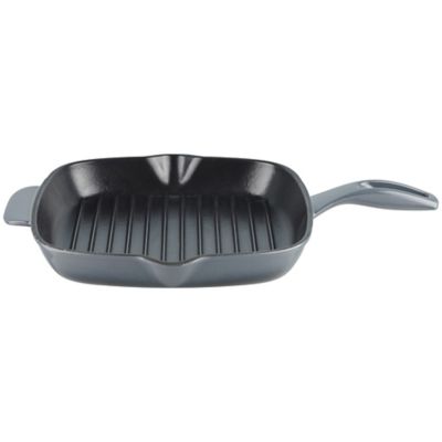 Lakeland Grey Ombre Square 28cm Cast Iron Grill Pan Lakeland