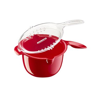 Microwave Cookware Stain Proof - Red Lidded Saucepan 0.9L - (Image 1)