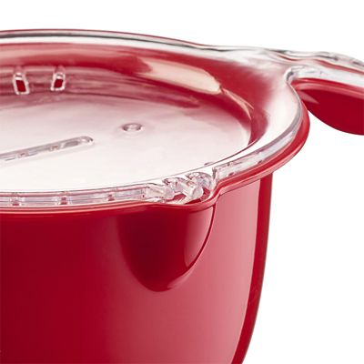 Microwave Cookware Stain Proof - Red Lidded Saucepan 0.9L - (Image 3)