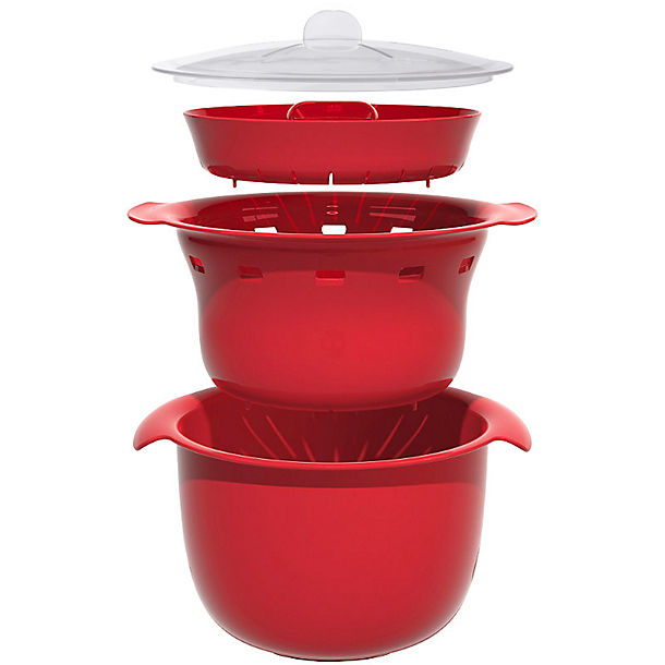 Microwave Cookware Stain Proof - Red Multi Steamer 2.1L image(1)