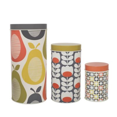 orla kiely tea coffee sugar canisters