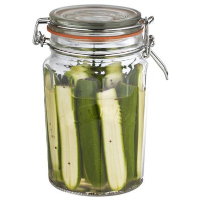 Kilner® Large Clip Top Faceted Glass Jam Jar & Lid 950ml image(2)