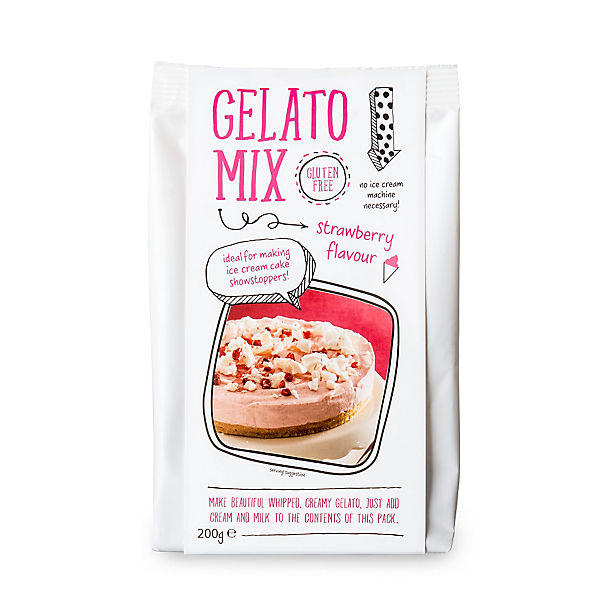 Strawberry Flavour Gelato Ice Cream Powder Mix 200g image()