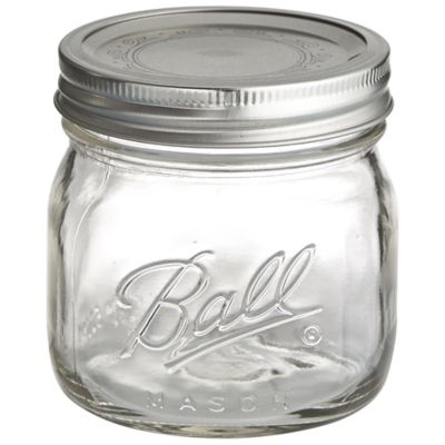 4 Ball Wide Mouth Contemporary Glass Jam Jars and Lids 490ml image(3)