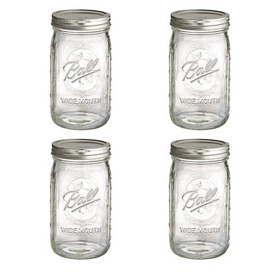 Ball Wide Mouth 16 Oz Nesting Mason Jar (4-Pack) - Baller Hardware