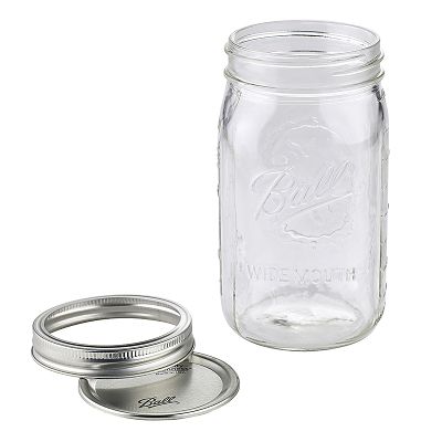 4 Ball Wide Mouth Fruit Design Mason Preserving Jars 945ml - (Image 4)