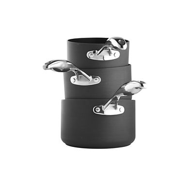 Lakeland Hard Anodised 3 Piece Saucepan Set Lakeland