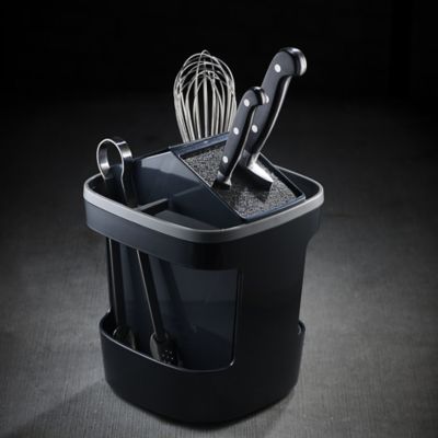 ILO Revolving Knife Block & Utensil Store Grey/Grey - (Image 2)