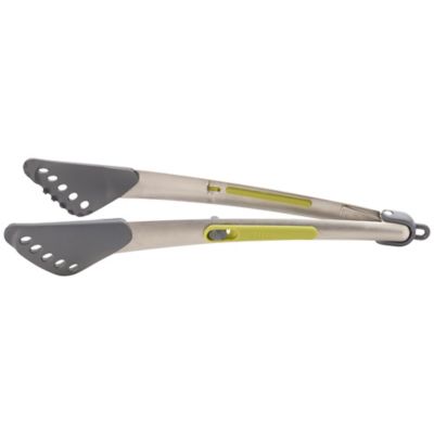 PREPR Green & Grey Super-Grip Silicone Tongs image(1)