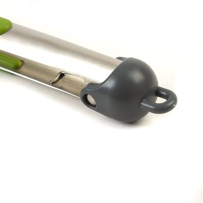 PREPR Green & Grey Super-Grip Silicone Tongs image(4)