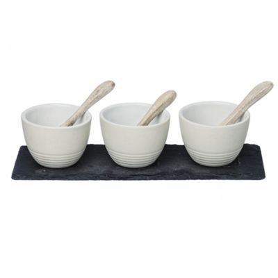 Just Slate Stoneware Condiment Set