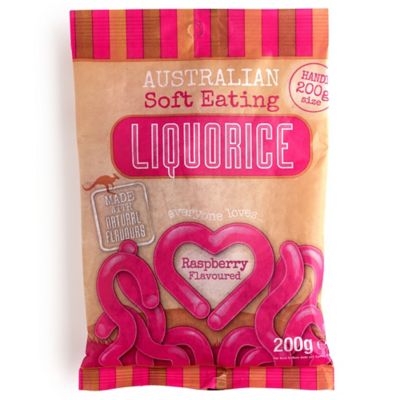 Australian Soft Eating Liquorice 200g Bag - Raspberry image(1)