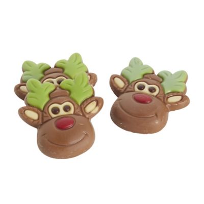 10 Reindeer Chocolate Cake Toppers 150g