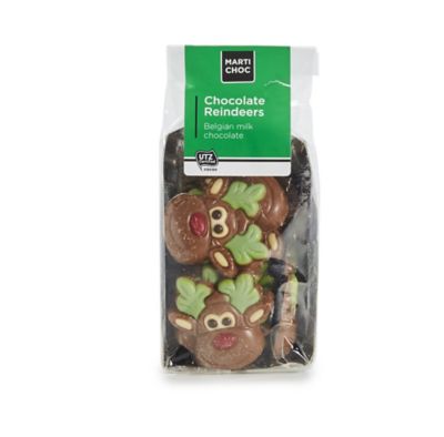 10 Reindeer Chocolate Cake Toppers 150g - (Image 3)