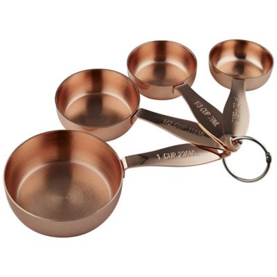 4 CopperPlated Measuring Cups Lakeland