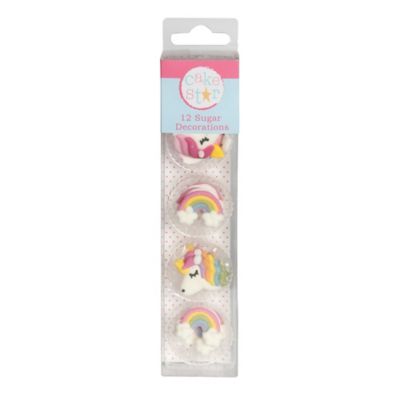 Cake Star Unicorn and Rainbow Sugar Piping Cake Toppers image(1)