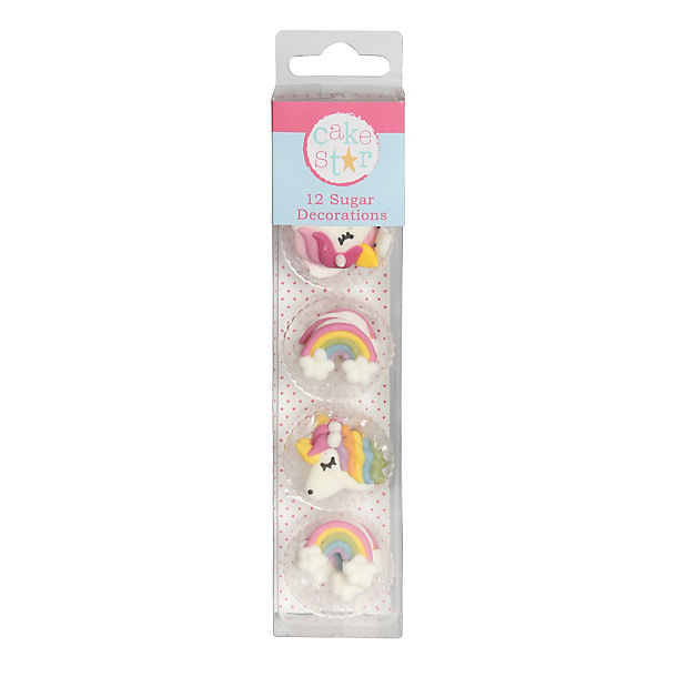 Cake Star Unicorn and Rainbow Sugar Piping Cake Toppers image(1)