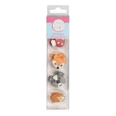 Culpitt Cake Star Woodland Animals Sugar Cake Toppers x12 Lakeland