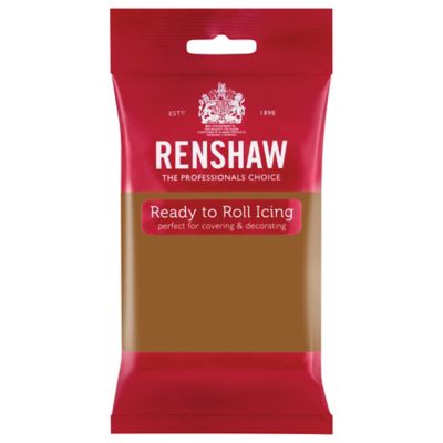 Renshaw Ready to Roll Coloured Icing - 250g Teddy Bear Brown image(1)