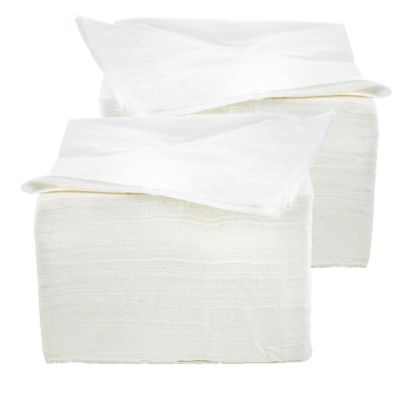 White Disposable Napkins 2 x 100 Bundle image()