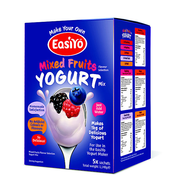 EasiYo Mixed Fruits 1kg Yogurt Mix Variety Pack x 5 image()