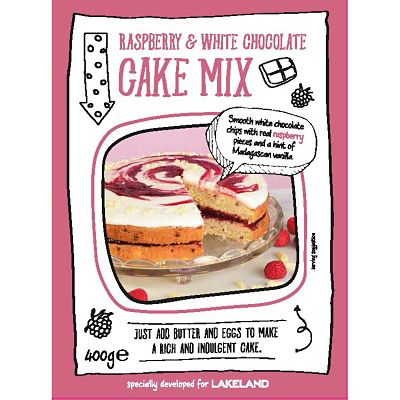 Lakeland Raspberry and White Chocolate Cake Mix 400g image(1)