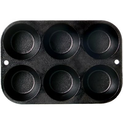 Lodge Cast Iron 6 Cup Muffin Pan Tray Lakeland