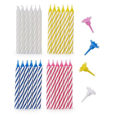 Candy-Striped Cake Candles 24 Pack