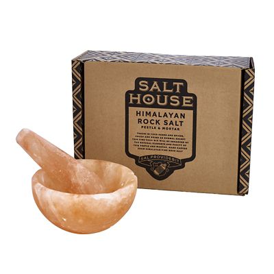 Pink Himalayan Salt Mortar & Pestle Set (Food Grade) - Large