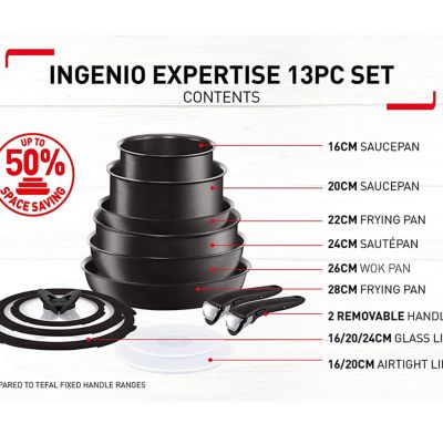 Tefal Ingenio Induction 13-Piece Pan Set - (Image 4)