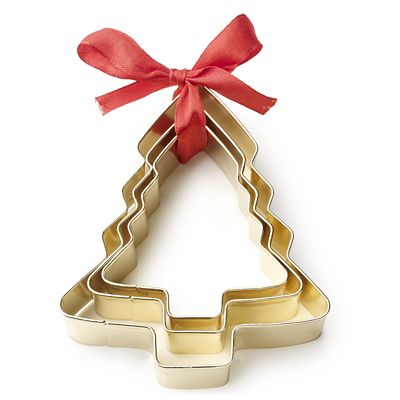 Golden Christmas Tree Cookie Cutters Set of 3 image(2)