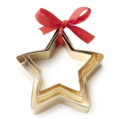 Golden Christmas Star Cookie Cutters Set of 3 image(2)