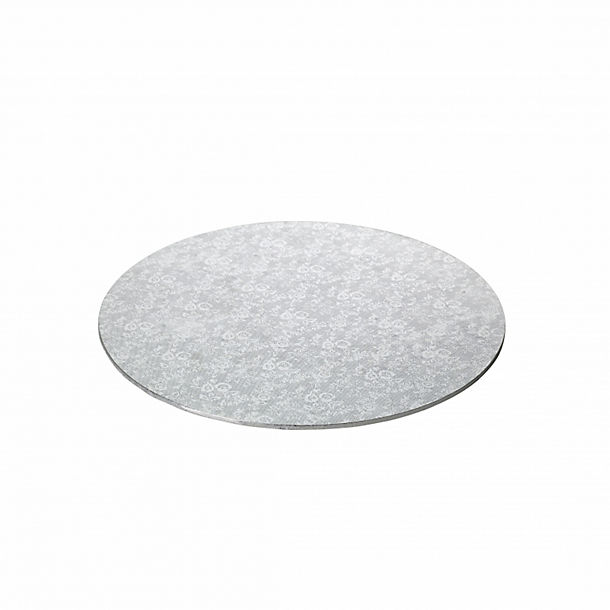 5 x  8" Inch Round Silver Cake Board 3mm DOUBLE THICK 