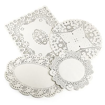 Lakeland 80 Assorted Paper Doilies, 4 Designs | Lakeland