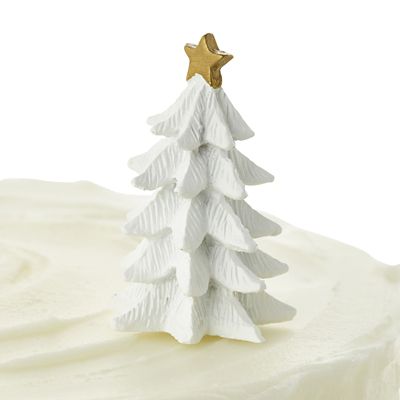 White Christmas Tree and Merry Christmas Cake Topper image(3)