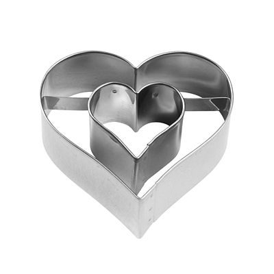 Heart with Heart inside Cookie Cutter - (Image 2)