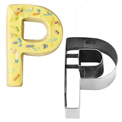 Letter P Alphabet Stainless Steel Cookie Cutter - (Image 1)