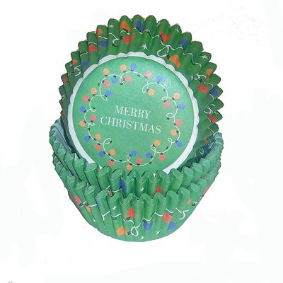 Merry Christmas Party Lights Cupcake Cases Pack of 75 image(1)