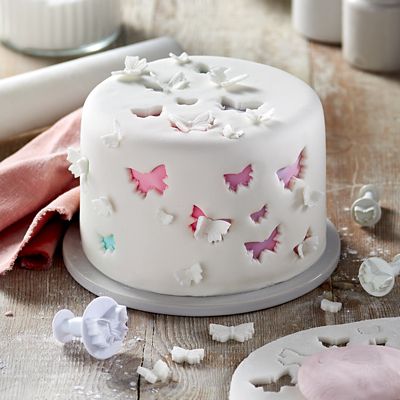 3 Mini Fondant Icing Cutters Butterfly Shaped - (Image 2)
