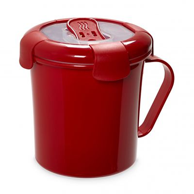 good2heat Microwave Leak-Proof Soup Mug, Red, 683ml