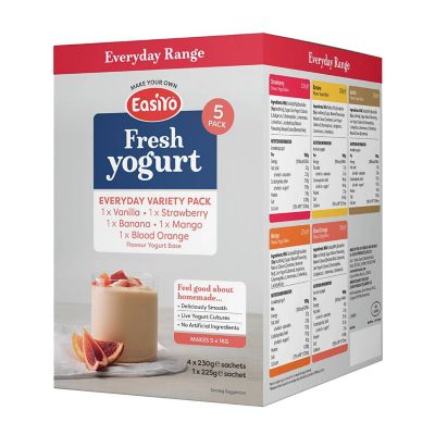 EasiYo Everyday 5 Flavour Variety Pack Yogurt Mix x 5 - (Image 1)