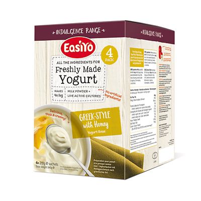 EasiYo Indulgence Greek Style with Honey Yogurt Mix x 4 - (Image 1)