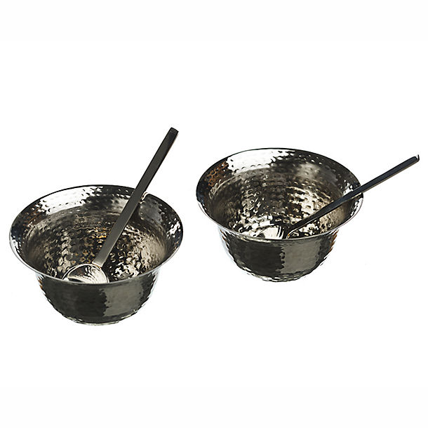 Just Slate Hammered Stainless Steel Condiment Pots Set image(1)