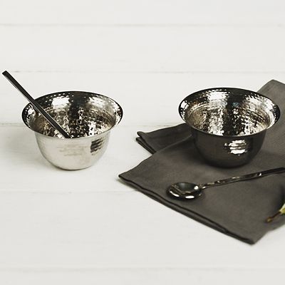 Just Slate Hammered Stainless Steel Condiment Pots Set alt image 5