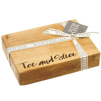 Just Slate Scottish Oak Etched Ice and Slice Chopping Board