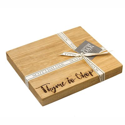 Just Slate Scottish Oak Etched Thyme to Chop Chopping Board
